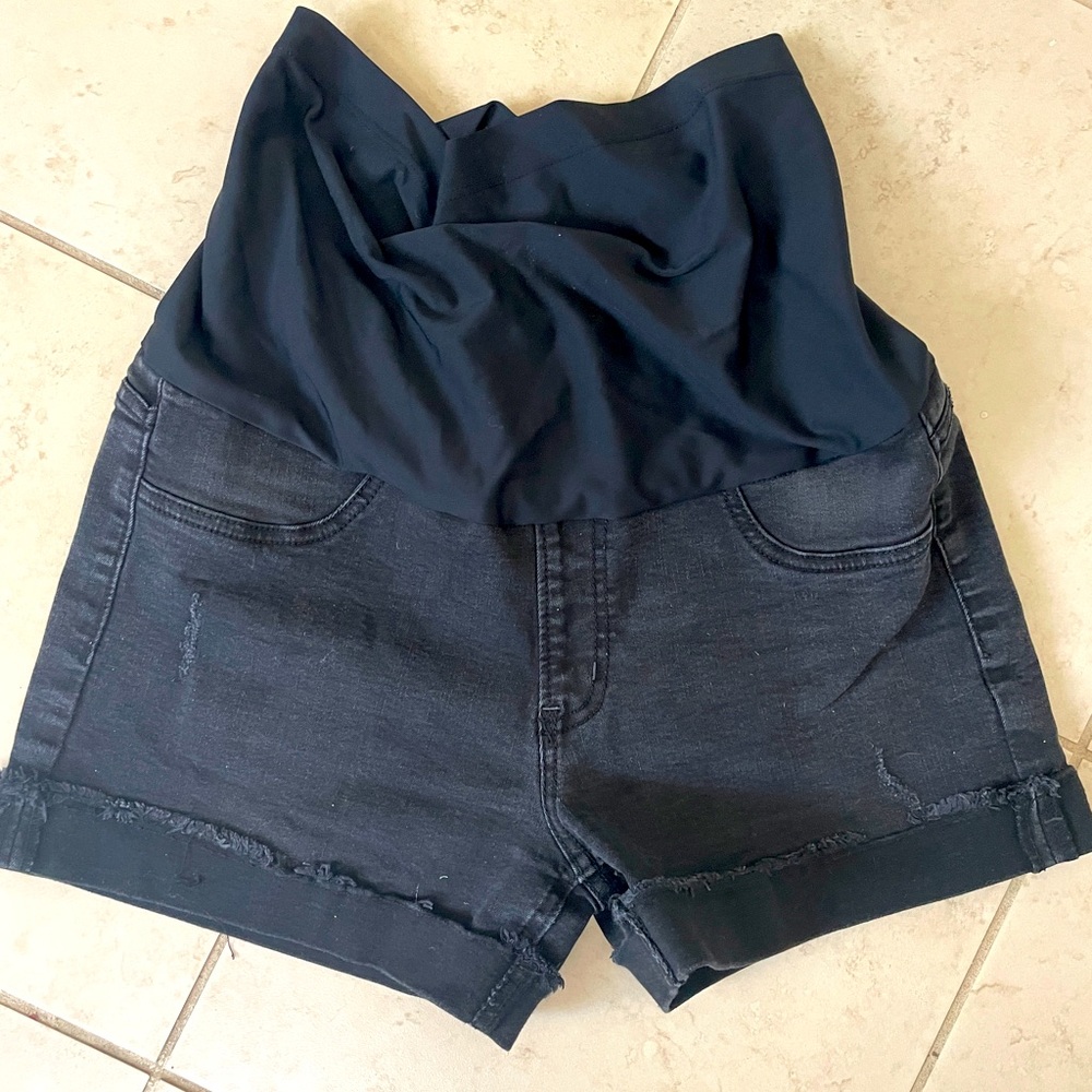 Just Black Denim Maternity Shorts